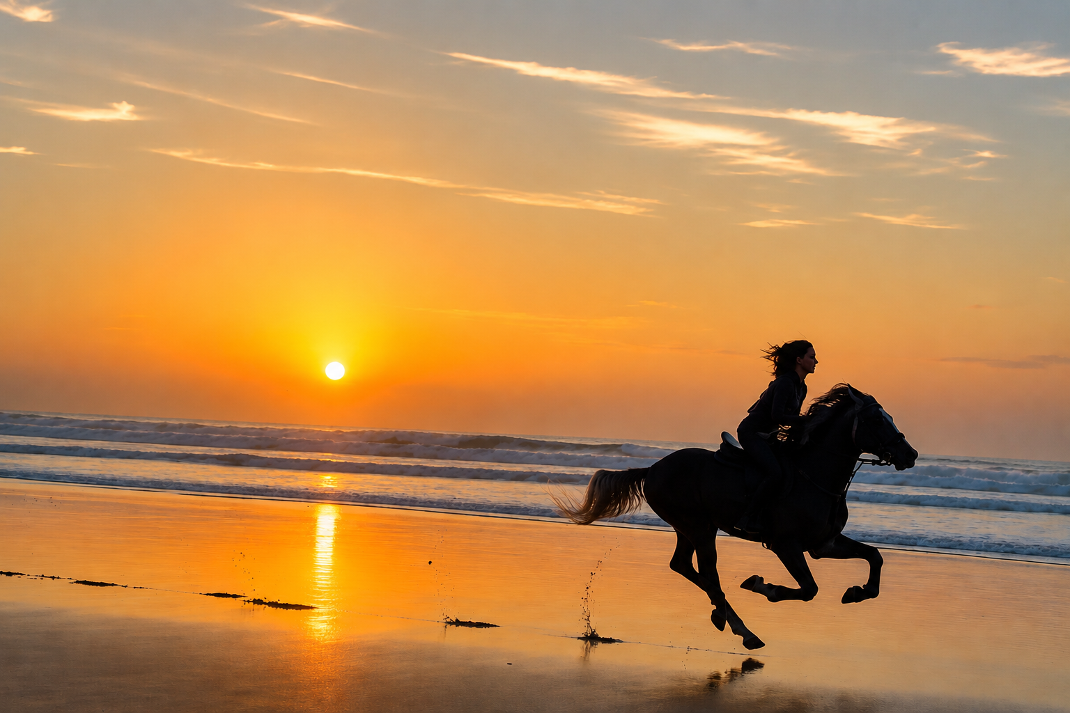 Horseback riding along Agadir's wild Atlantic coast